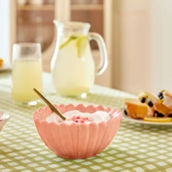 Miska z kamionki Fleur 350 ml różowa * Secret de Gourmet Sale