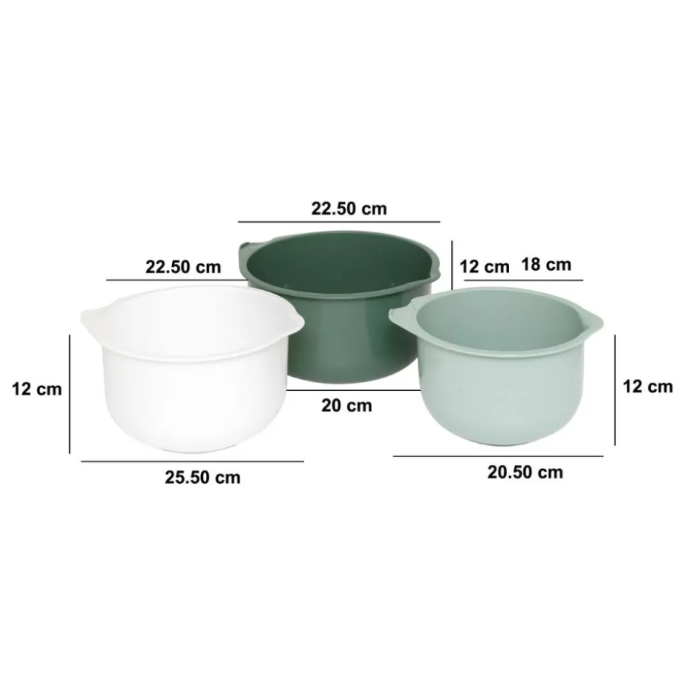 Miski kuchenne 3 szt. 1x1,5L 1x2L 1x3L
