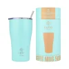 Miętowy kubek termiczny ze słomką 500 ml Bermuda Green