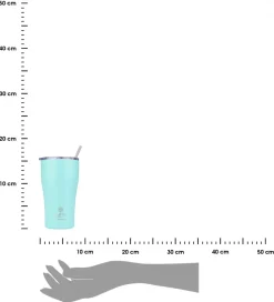 Miętowy kubek termiczny ze słomką 500 ml Bermuda Green