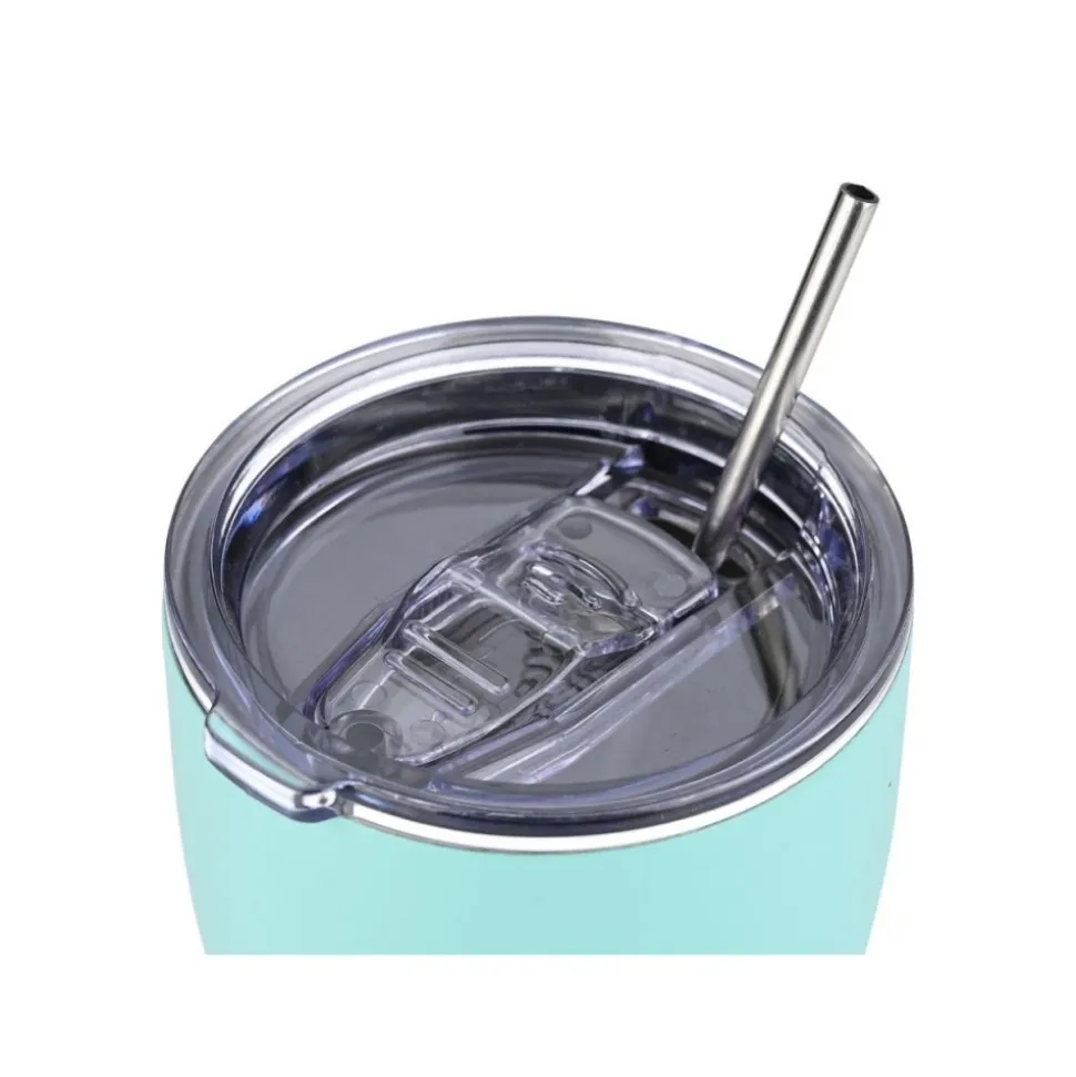 Miętowy kubek termiczny ze słomką 500 ml Bermuda Green