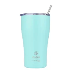Miętowy kubek termiczny ze słomką 500 ml Bermuda Green