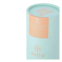 Miętowy kubek termiczny ze słomką 300 ml Bermuda Green * Estia Clearance