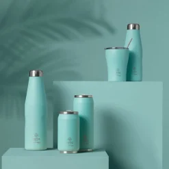 Miętowy kubek termiczny ze słomką 300 ml Bermuda Green * Estia Clearance