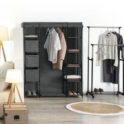 Mobilny czarny wieszak na ubrania Icare * 5five Simply Smart Outlet