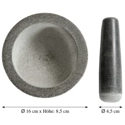 Moździerz granitowy z tłuczkiem 16 cm * Kesper Hot