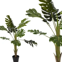 Monstera sztuczna w czarnej donicy 110 cm