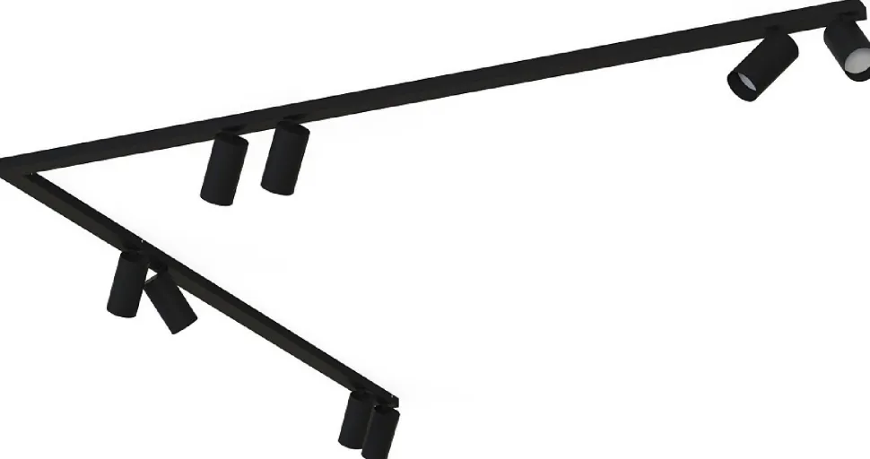 Narożna Lampa Sufitowa Spot MONO Czarny 8xGU10 2x1,5m