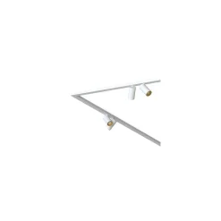 Narożna Lampa Sufitowa Spot MONO Biały Złoty 8xGU10 2x2m