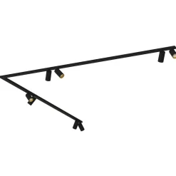 Narożna Lampa Sufitowa Spot MONO Czarny Złoty 8xGU10 2x2m