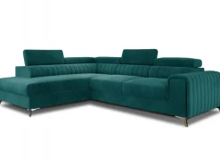 Narożnik Laurence L Mat Velvet 75 ciemny zielony
