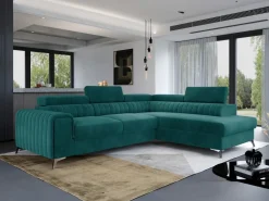 Narożnik Laurence P Mat Velvet 75 ciemny zielony