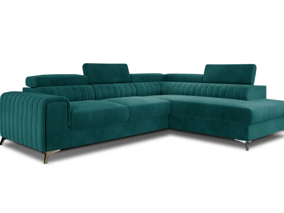 Narożnik Laurence P Mat Velvet 75 ciemny zielony