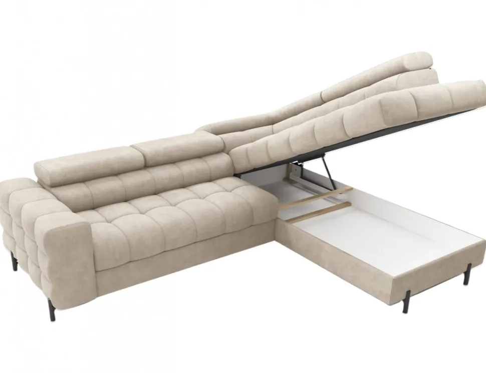 Narożnik z funkcją spania Ferucce P Aura 18 beżowy