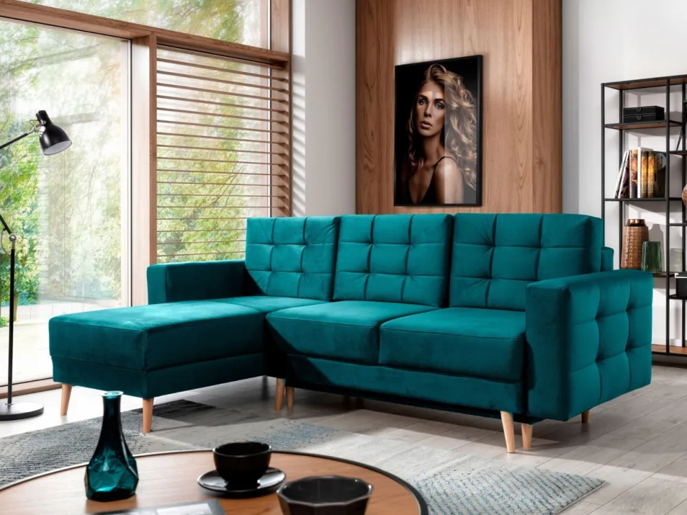 Narożnik z funkcją spania Asgard L Monolith 76 morski * Eltap Best