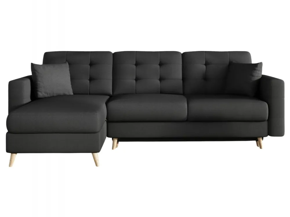 Narożnik z funkcją spania Asgard L Sawana 14 czarny * Eltap Outlet