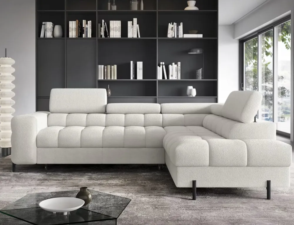 Narożnik z funkcją spania Ferucce P Amore 01 jasnobeżowy * Eltap Discount