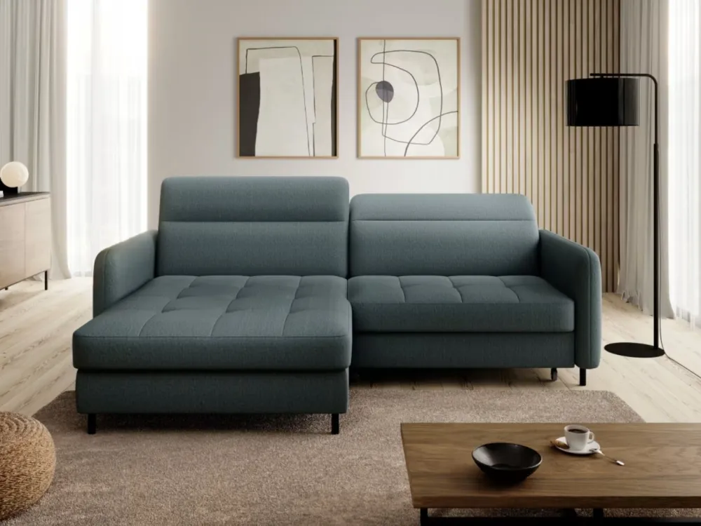 Narożnik z funkcją spania Gomsi L Manhattan 38 ciemnooliwkowy * Eltap Outlet