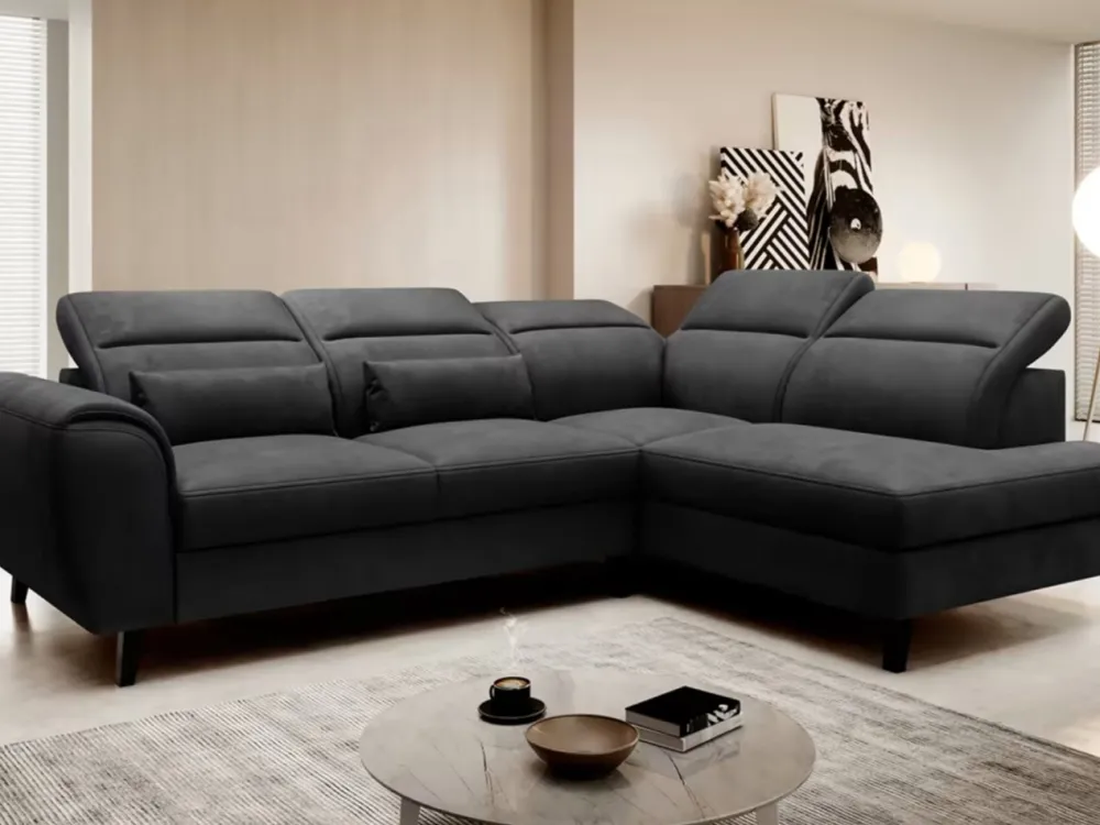 Narożnik z funkcją spania Noble P Nube 6 ciemny szary * Eltap Outlet