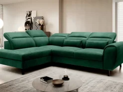 Narożnik z funkcją spania Noble L Nube 35 ciemny zielony * Eltap Discount