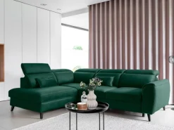 Narożnik z funkcją spania Noble L Nube 35 ciemny zielony * Eltap Discount