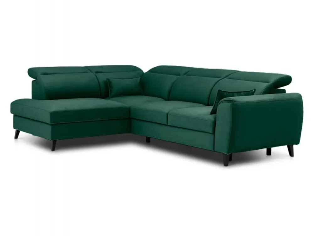 Narożnik z funkcją spania Noble L Nube 35 ciemny zielony * Eltap Discount