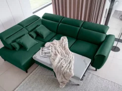 Narożnik z funkcją spania Noble L Nube 35 ciemny zielony * Eltap Discount