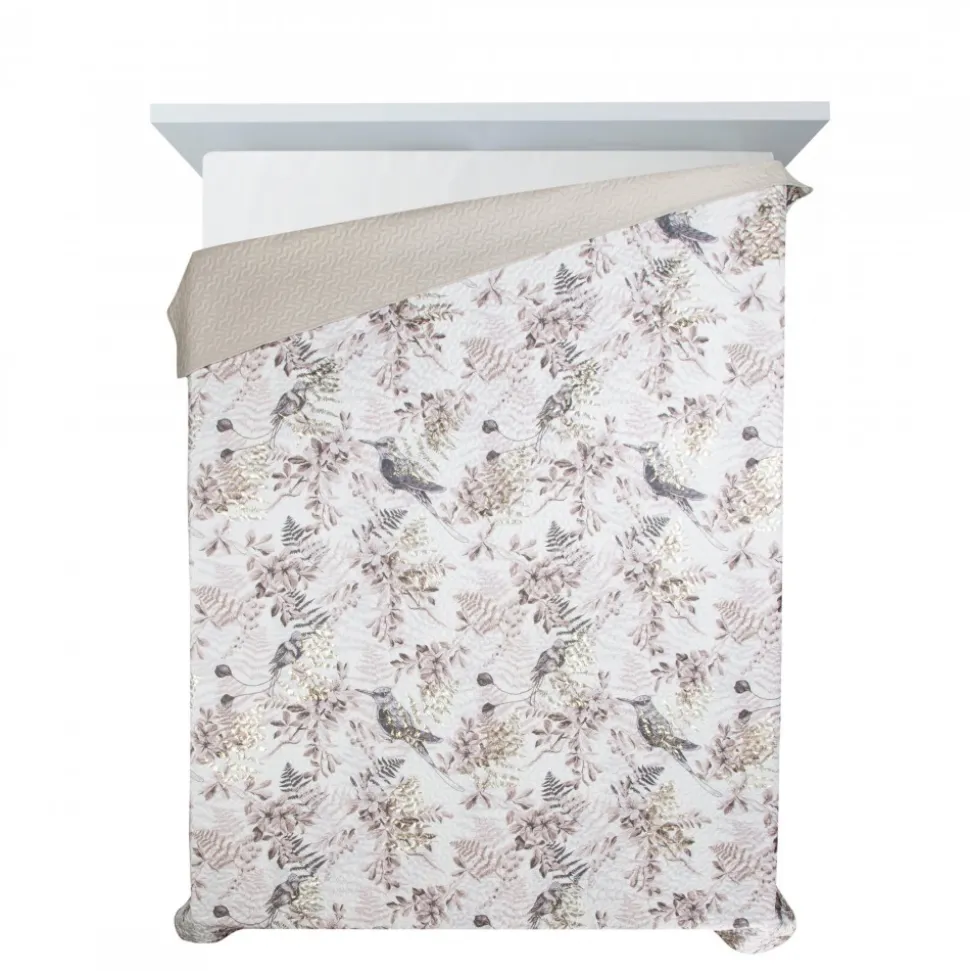 Narzuta POLY 170x210 kwiaty gałązki ptaki