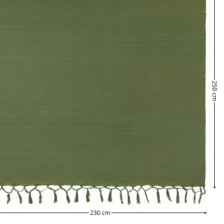 Narzuta na łóżko Anjali 230 x 250 cm khaki * Atmosphera Outlet