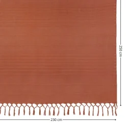 Narzuta na łóżko Anjali 230 x 250 cm pomarańczowy * Atmosphera Hot