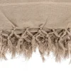 Narzuta na łóżko 230x250 frędzle beżowa * Atmosphera Discount