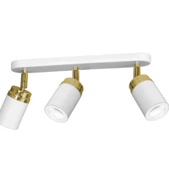 Nowoczesna lampa biało złota Reno x3
