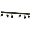 Nowoczesna lampa czarno złota Reno x6
