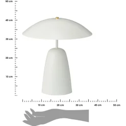 Nowoczesna lampa stołowa biała 39 cm