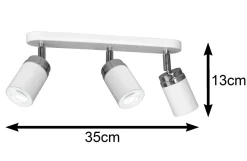 Nowoczesna lampa sufitowa biała Reno x3