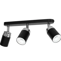 Nowoczesna lampa sufitowa czarna Reno x3