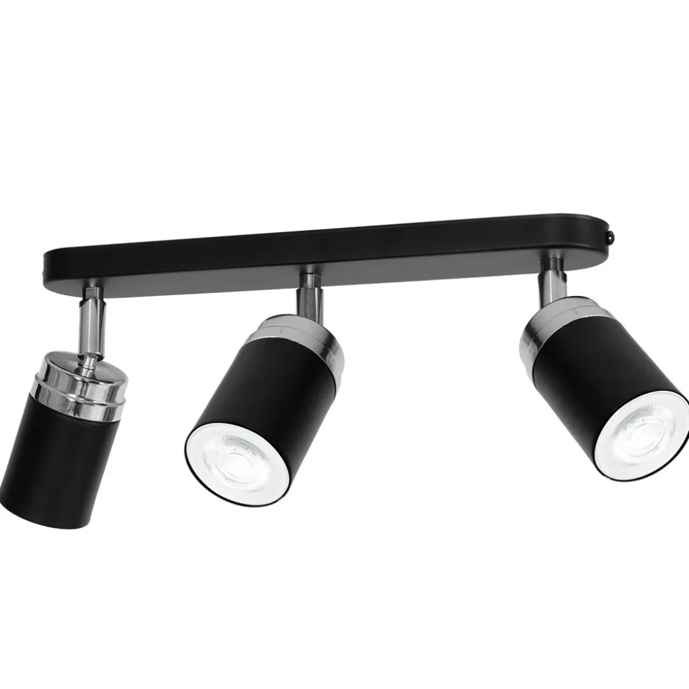 Nowoczesna lampa sufitowa czarna Reno x3
