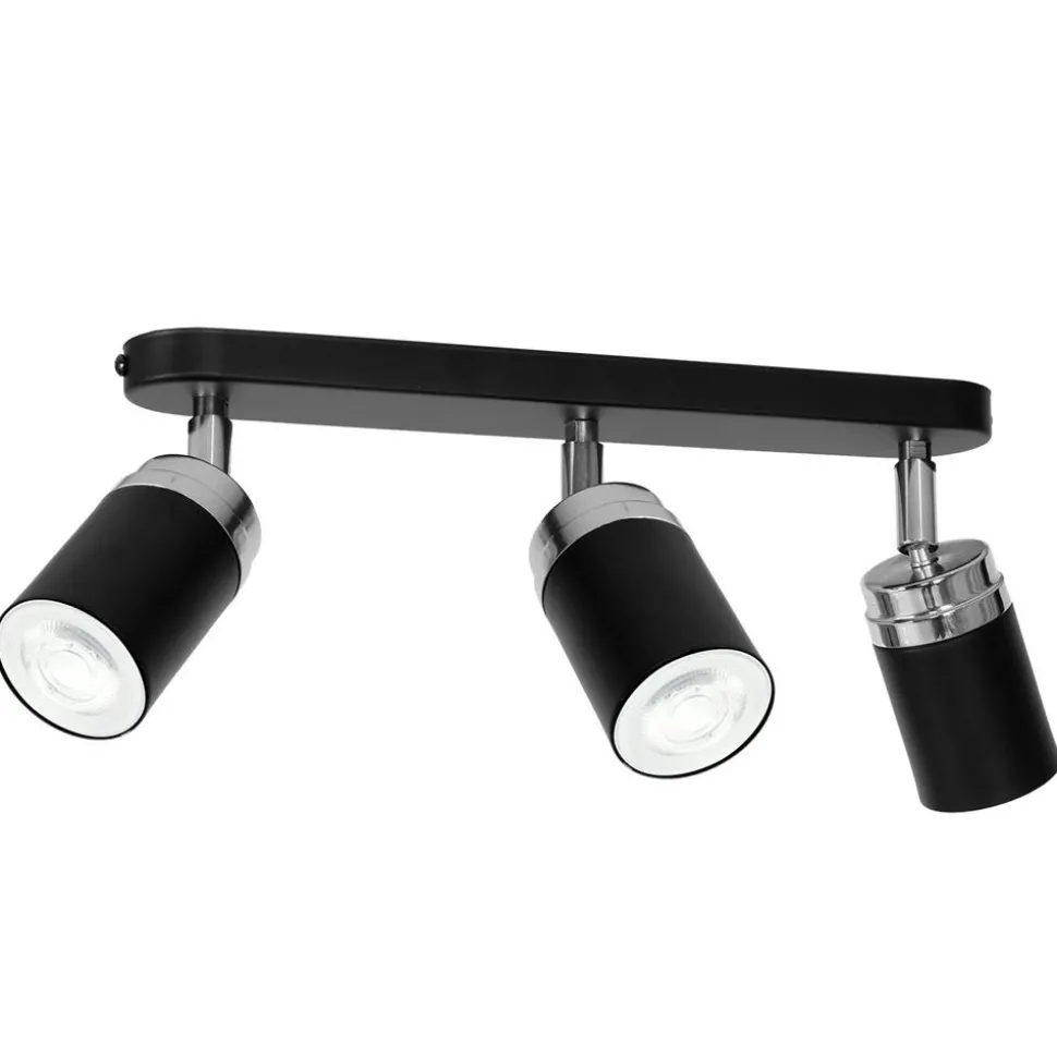 Nowoczesna lampa sufitowa czarna Reno x3
