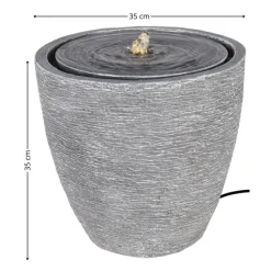 Nowoczesna fontanna ogrodowa z podświetleniem LED 35 cm * HowHomely Clearance