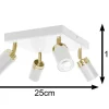 Nowoczesna lampa biało złota Reno x4 * Luminex