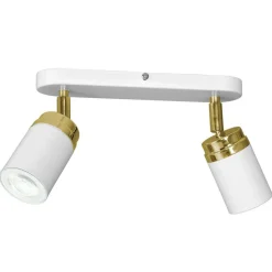 Nowoczesna lampa biało złoty spot Reno * Luminex Outlet