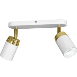 Nowoczesna lampa biało złoty spot Reno * Luminex Outlet
