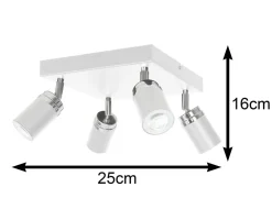 Nowoczesna lampa sufitowa biała Reno x4 * Luminex