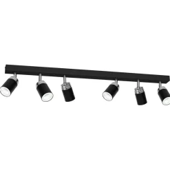 Nowoczesna lampa sufitowa czarna Reno x6 * Luminex Clearance