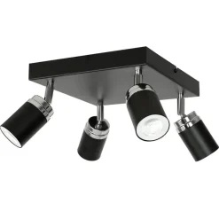 Nowoczesna lampa sufitowa czarna Reno x4 * Luminex Hot