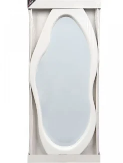 Nowoczesne lustro białe 120 cm