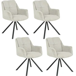 4 nowoczesne krzesła HELIX beżowe * HowHomely Clearance