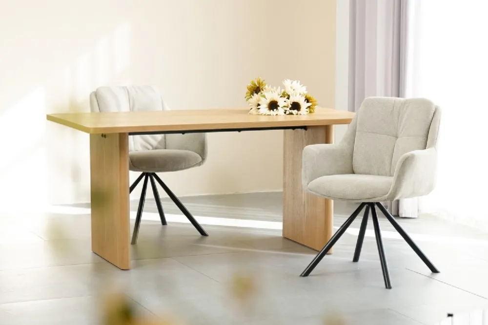 4 nowoczesne krzesła HELIX beżowe * HowHomely Clearance