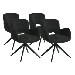 4 nowoczesne krzesła THEO czarne * HowHomely Discount