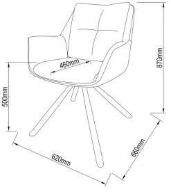 Nowoczesne krzesło HELIX beżowe * HowHomely Discount